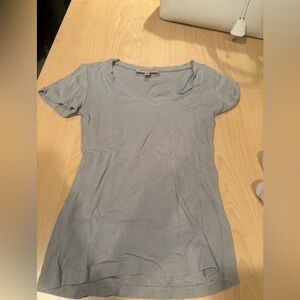 Philosophy Light Gray Short Sleeve V-Neck Tee